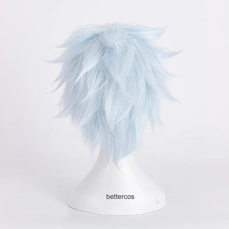 BORUTO NEXT GENERATIONS Mitsuki Cosplay Wig Short Light Blue Heat Resistant Synthetic Hair Wig Wig Cap