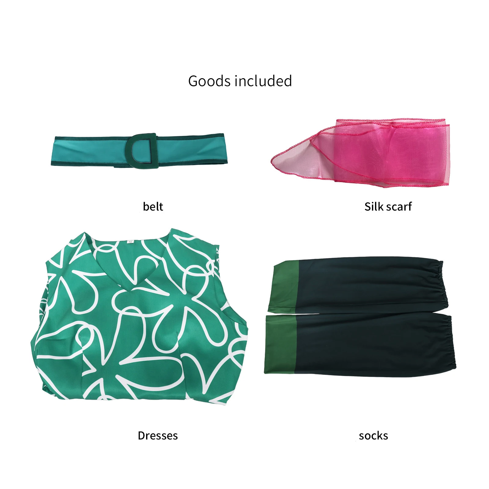 فستان أخضر القلق للبالغين يناسب نفس نمط الملابس النسائية الطازجة وغير الرسمية #5