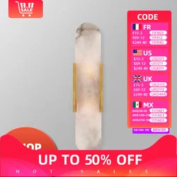 Modern Decor Stone Wall Lamps for Bedroom Bedside Living Room Sconce Light Fixtures Luminaire Marble Decoration Restaurant Hotel