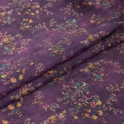 Tissu Ramie Naturel Violet de Haute Qualité, Jupe Longue Alberoise, Tissu Fin d'Été, Bricolage, Couture D0signer au Mètre pour Robe