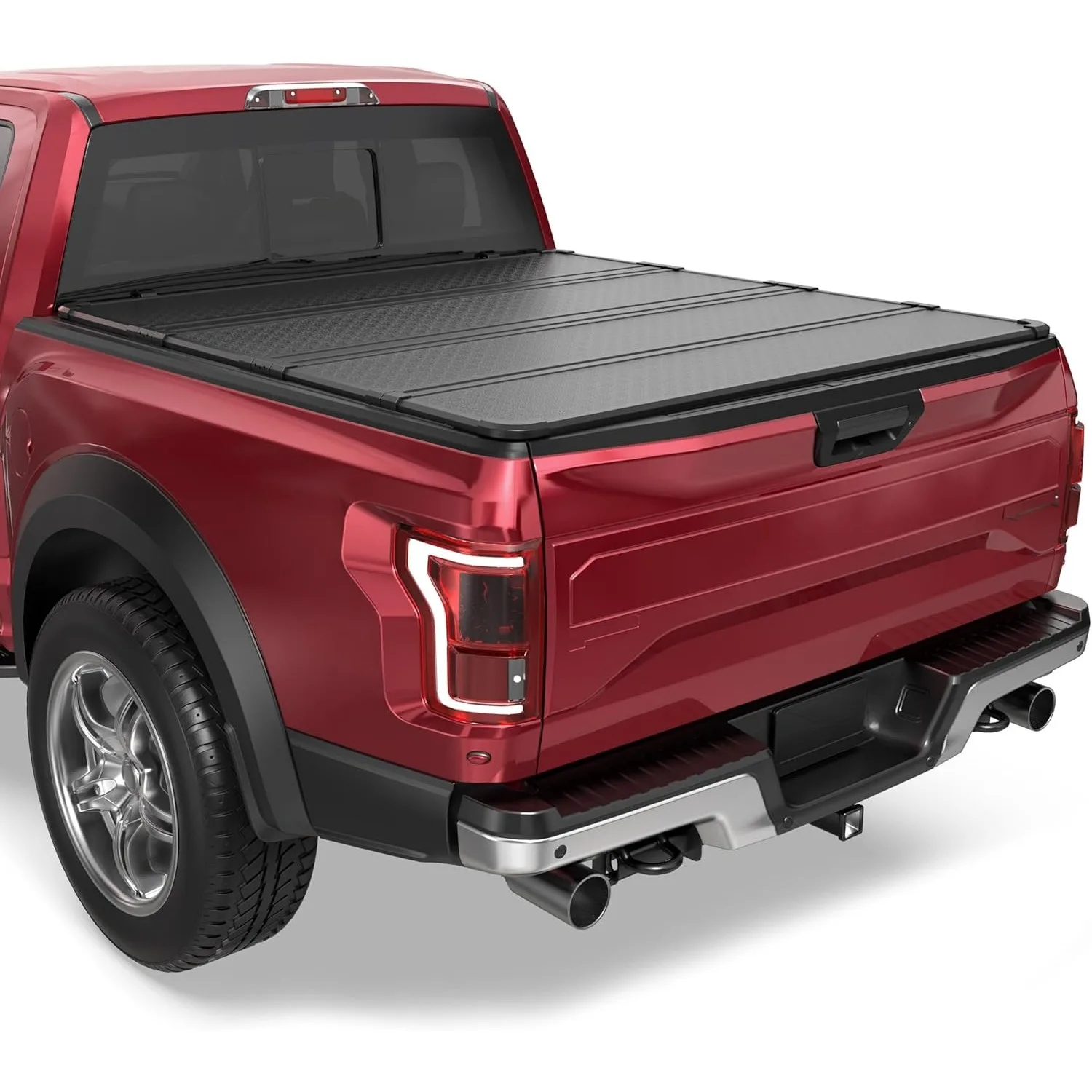 

Hard Quad Fold Aluminum Truck Bed Tonneau Cover Compatible for 2015-2024 2025 Ford F-150 F150 Styleside 4-Fold 5.5FT 67Inch