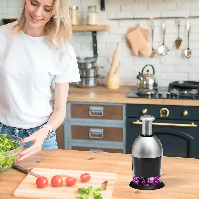 

Vegetable Chopper Manual Onion Cutter Multifunctional Non-Slip Food Processor For Onion Fruit Kitchen Counter Home Restaurant