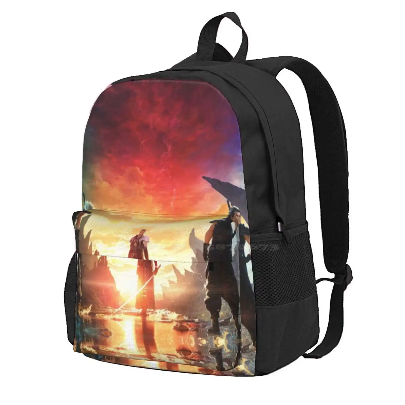 Final Fantasy Vii Rebirth Box Art Hot Sale Schoolbag Backpack Fashion Bags Final Fantasy Vii Rebirth Sephiroth Zack Fair Cloud