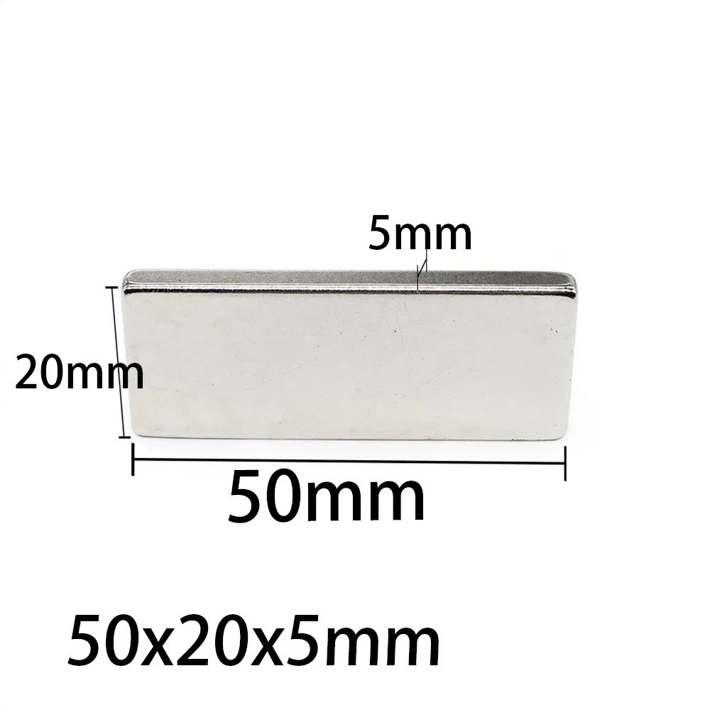 N35 50x20x3 50x20x4 50x20x5 Rectangle Neodymium Bar Block Strong Magnets Ebike Rare Earth Magnets for Fridge Family Search