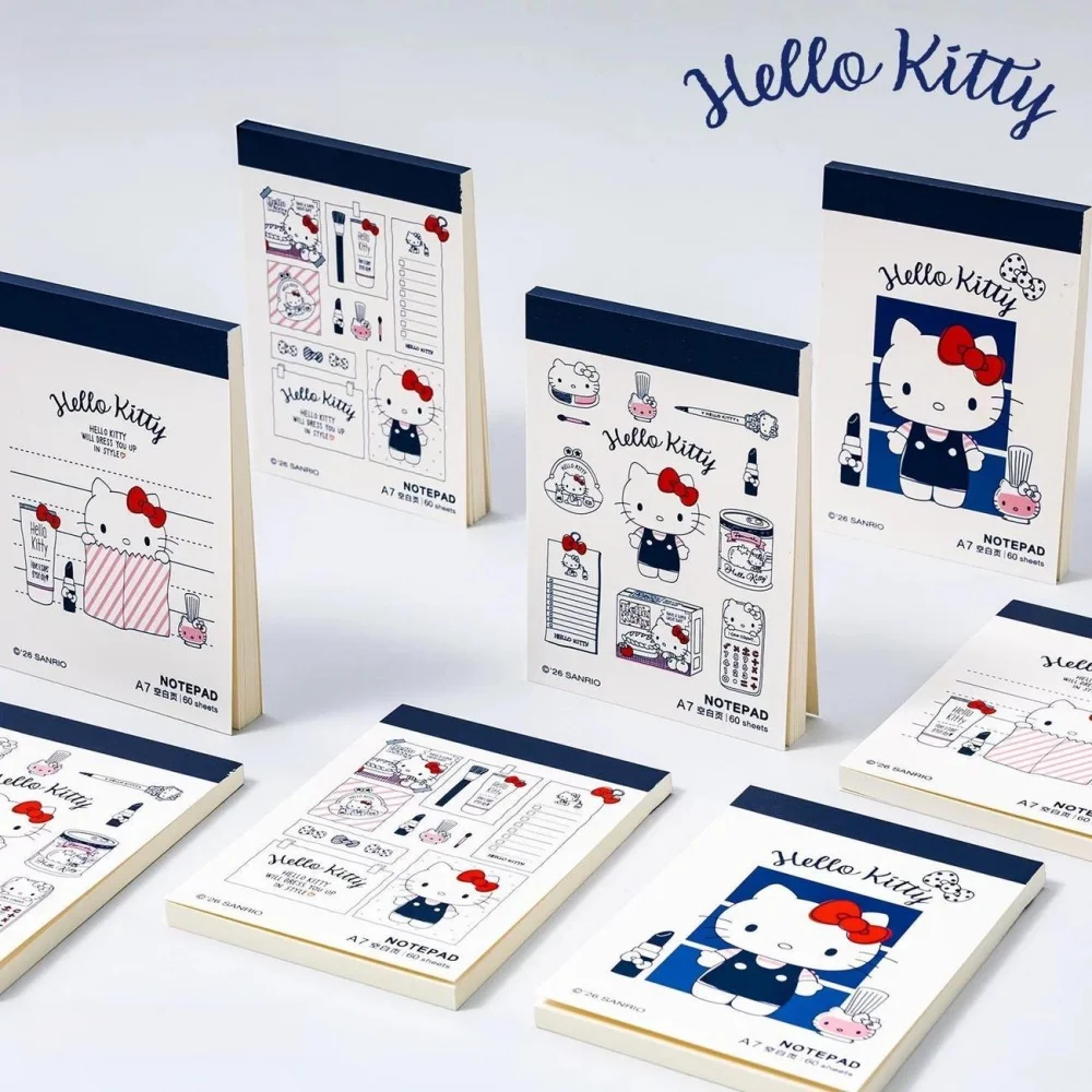 Hello Kitty A7 Notepad Portable Pocket Memo Pad 60 Sheets Cartoon Writing Note Paper Daily Planner Office Journal Stationery
