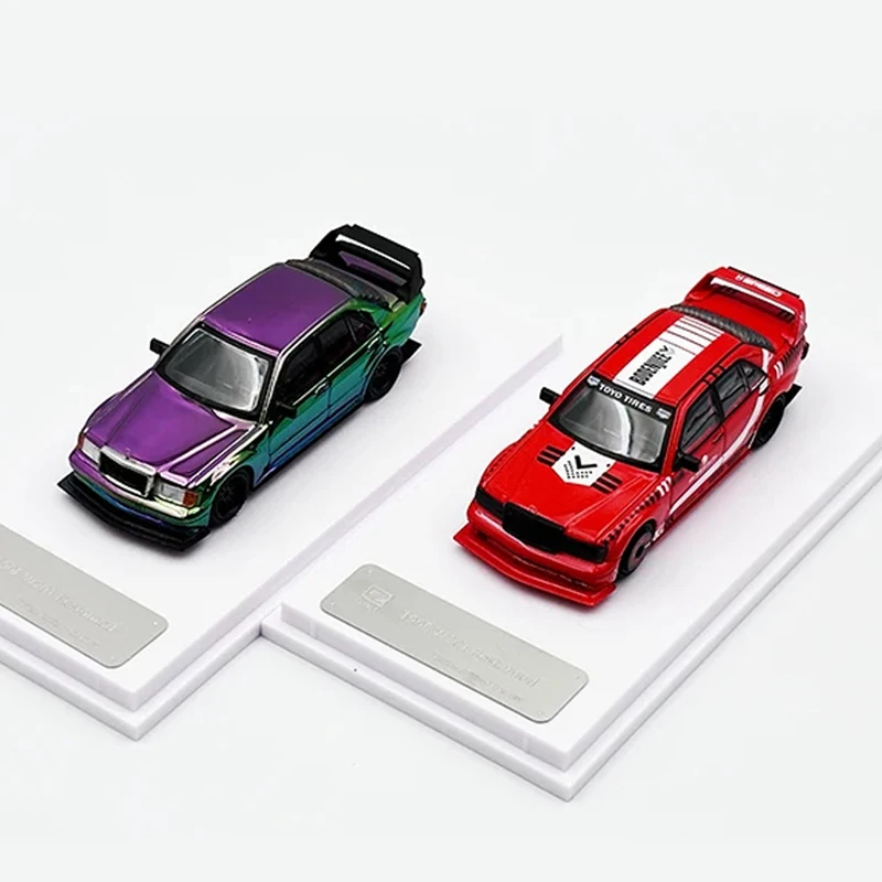 

DCM 1:64 190E W201 EVO II Modified Red Electroplated Diecast Diorama Car Model Collection Toys