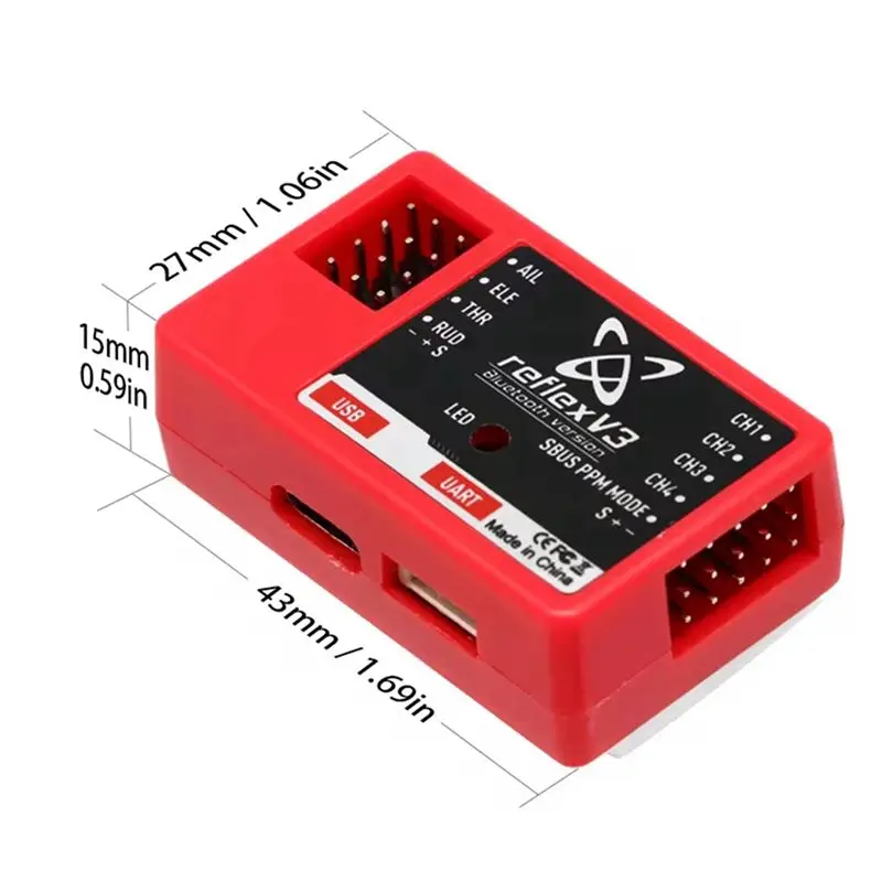 ABSY 2X For FMS Reflex V3 Flight Controller Gyro Stabilizer RC Aircraft FMS Warbird Fixed Gyro Functionality Drone Helicopter