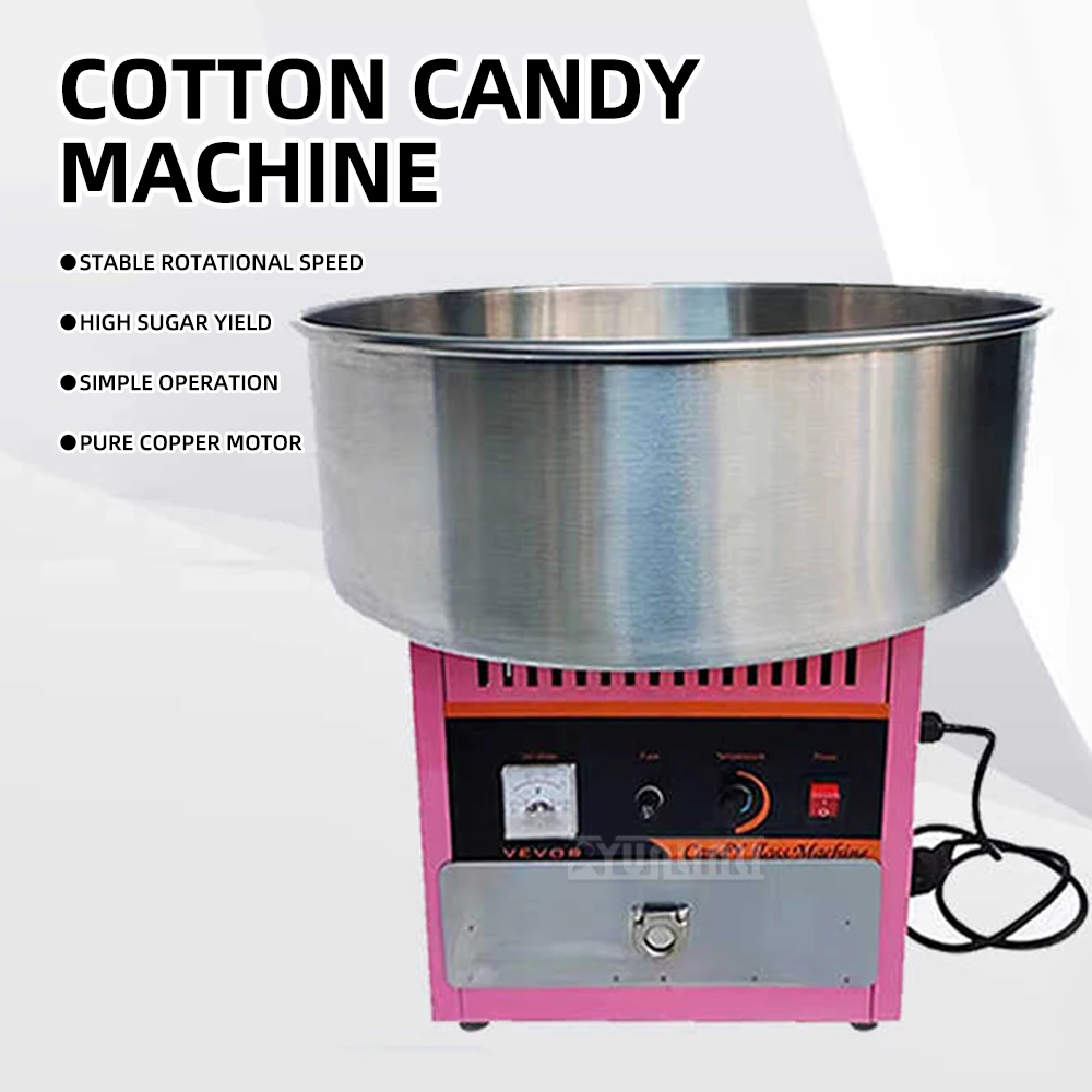 Yunlin Li Commercial 220V/110V Cotton Candy Machine for Indoor Entertainment Handmade DIY Cotton Candy Stand for Party Events