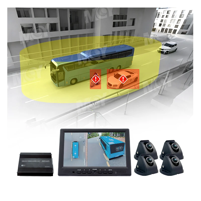 

hit productMCY Customized AI BSD 360 AI BSD Surround View Camera Collision Avoidance Blind Spot Detection System for Bus Van RV