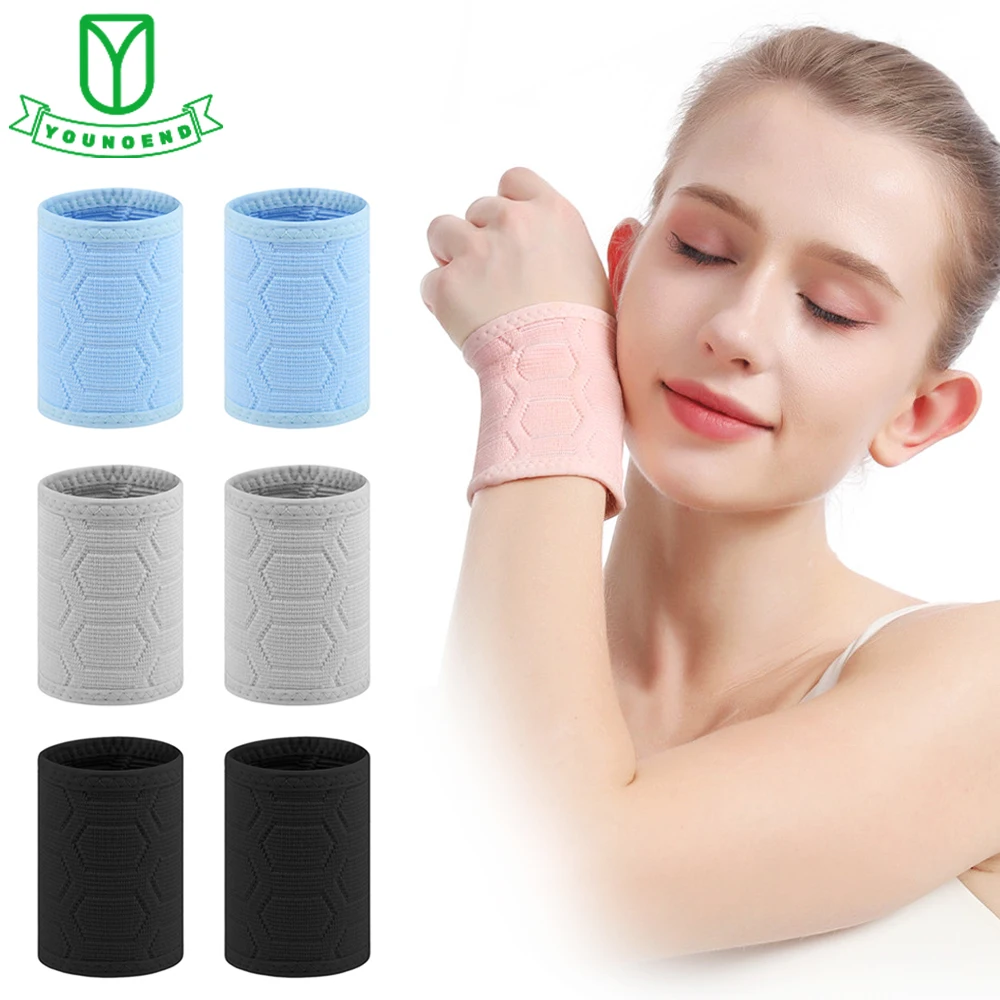 

1Pair Wist Sweatband Tennis Sports Wristband Volleyball Gym Elastic Wrist Brace Support Sweat Band Towel Bracelet Protectorr