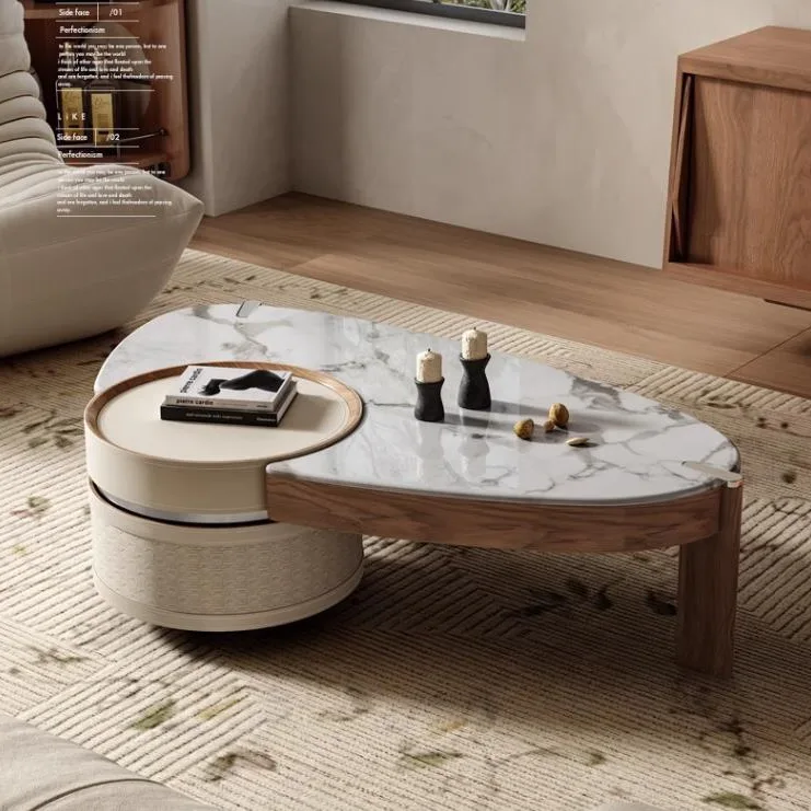 

Italian minimalist coffee table living room home designer creative special-shaped microcrystalline stone