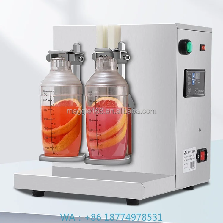 Commercial Double Head Beverage Shaking Station, Designed for Milkshake and Bubble Tea Beverage Mixing in Catering Stores