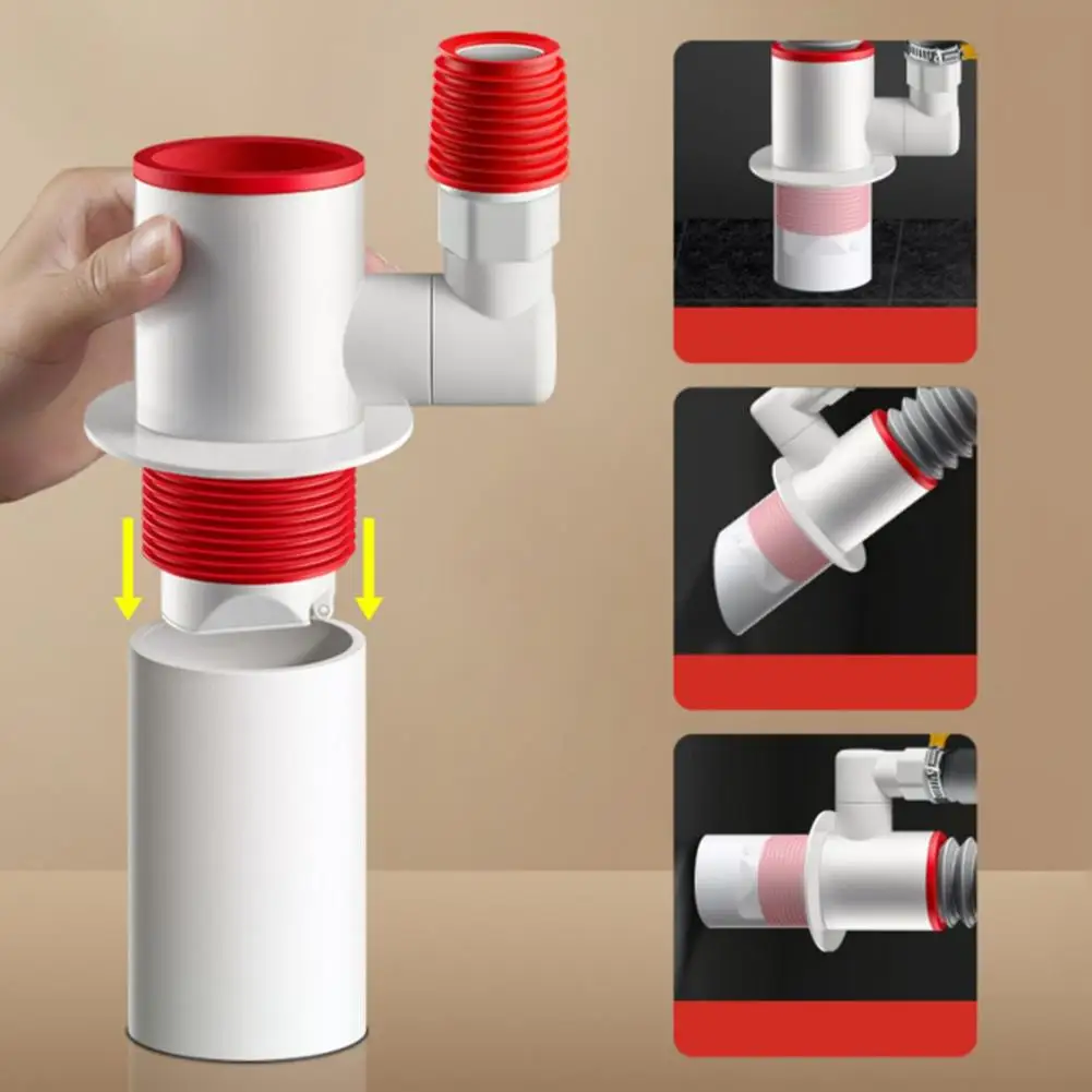 

Трехходовой разветвитель воды на 360° ° Вращающийся дренажный соединитель с двойным уплотнением для стиральных машин и раковин, принадлежностей для кухни и ванной комнаты