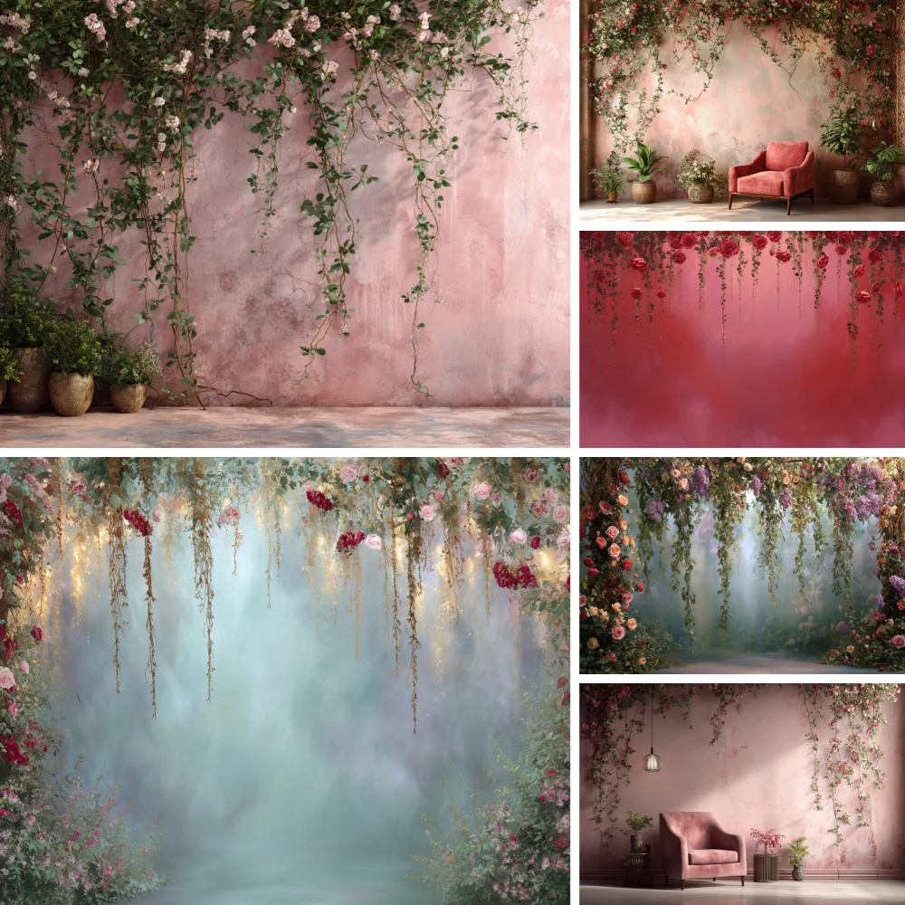 

Photography Background Boho Texture Wall Floral Adult Birthday Wedding Maternity Portrait Decor Backdrop Photo Studio
