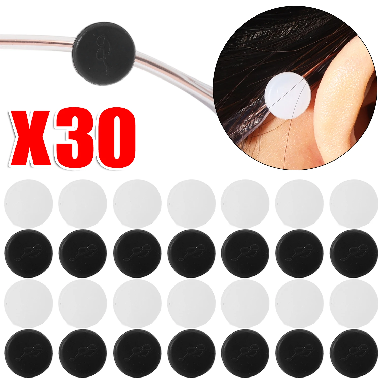 

Противоскользящий крючок для ушей для очков, удобная силиконовая круглая ручка для очков, дизайнерский кронштейн 2-в-1, подходит для спортивных повседневных очков