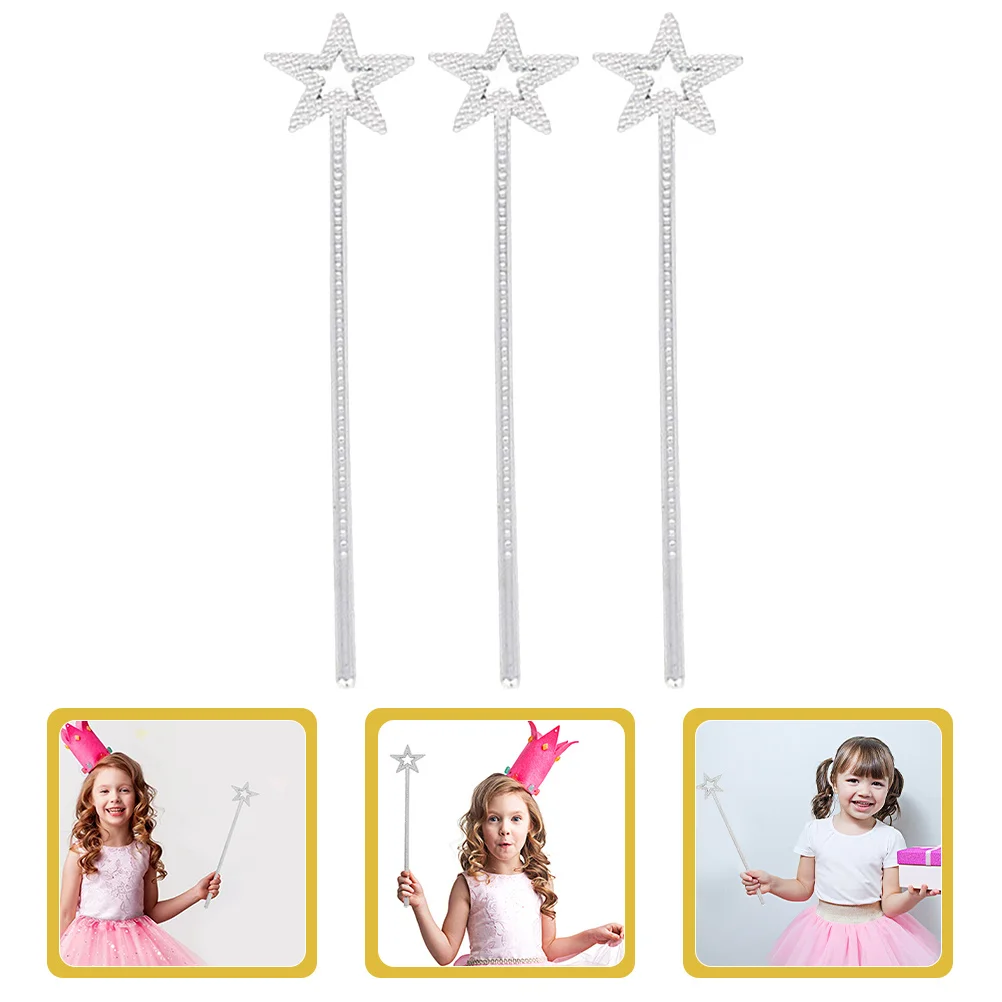 Baguettes étoiles pour enfants filles, 3 pièces, accessoires de Costume, cadeaux de fête, accessoires de déguisement, anniversaire, Halloween, mariage