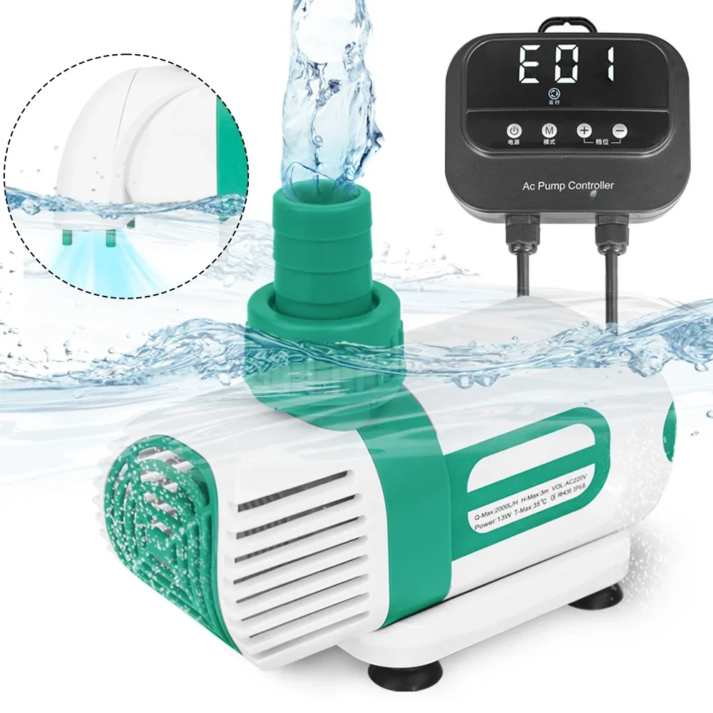 

7Magic 13/18/25/40/50/60/80W Fountain Pump Filter Fish Pond Aquarium Water Pump Tank Fountain