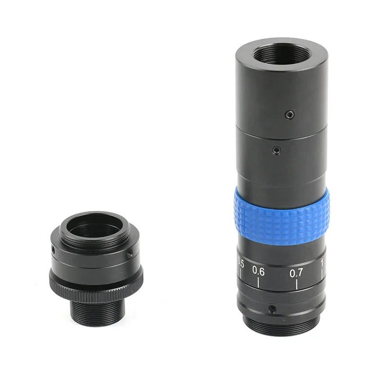 120X Parfocal Continuous Zoom C Mount Optical Lens  Adjustable Eyepiece Height for HDMI VGA USB Industry Video Microscope Camera