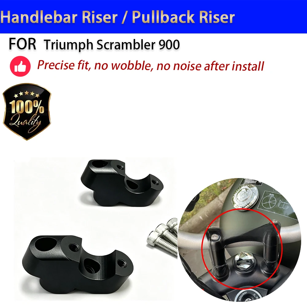 For Triumph Scrambler 900 Handlebar Riser Pullback Elevador Manillar Moto Accesorios Moto