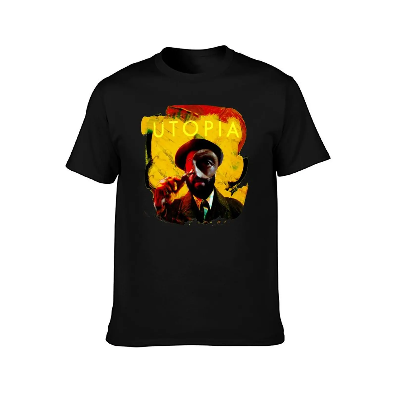 Rounding Utopia T-Shirt Summer Casual Cotton Tee Oversized Streetwear Tops Vintage Graphic Print Loose Fit Short Sleeve