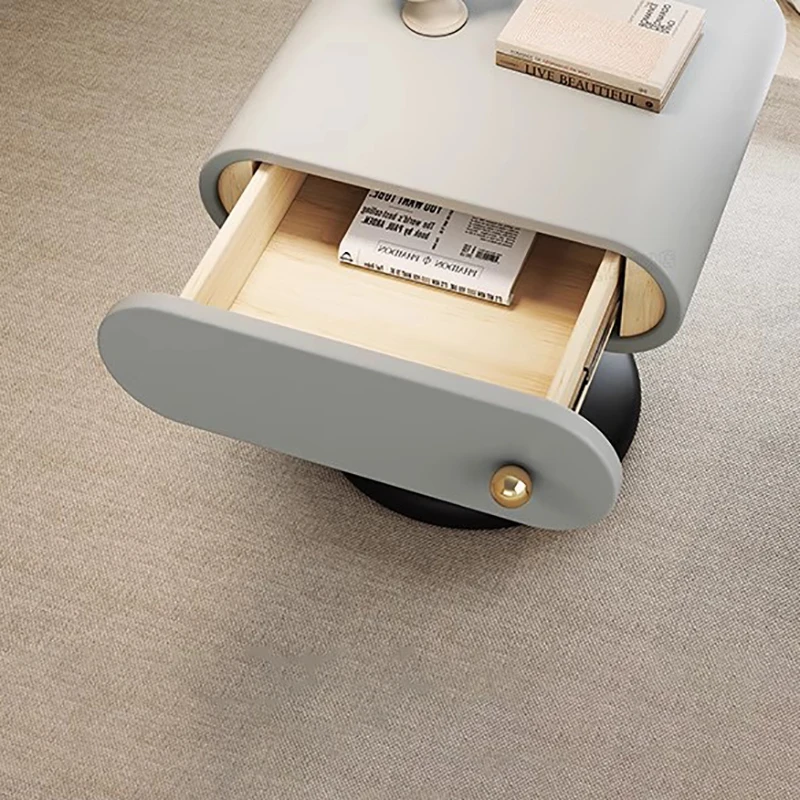 Comodino di bellezza moderno Maniglie in metallo Comodino di lusso portaoggetti nordico Mobili per camera da letto italiani alla moda Mesitas De Noche