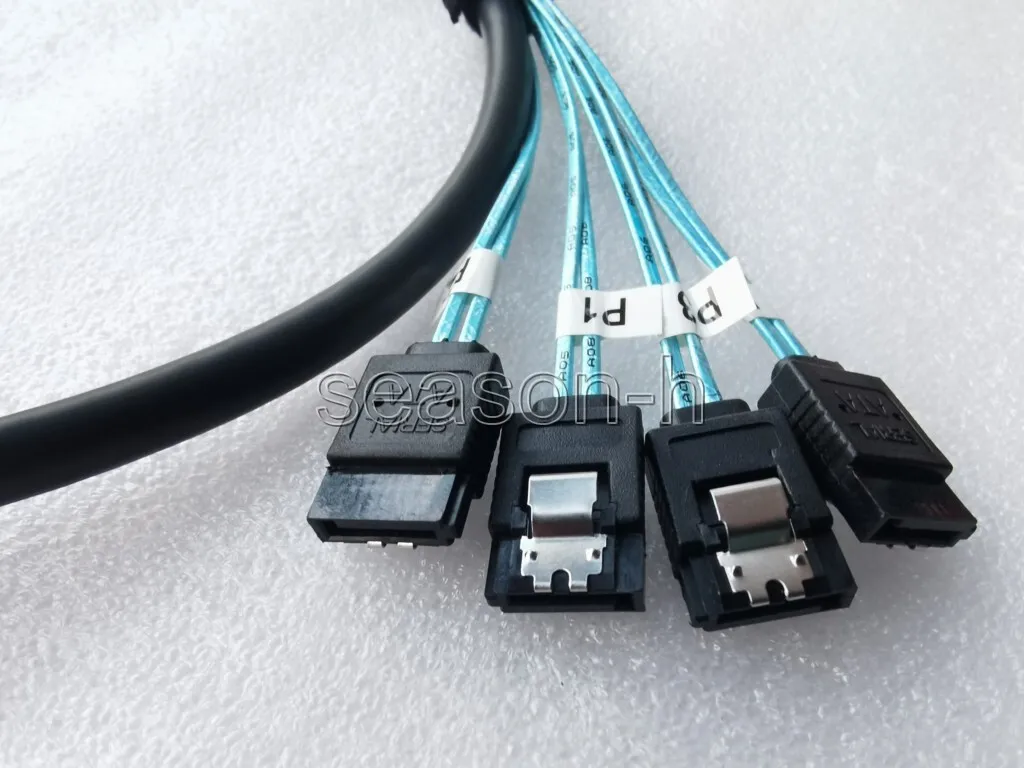 Mini SAS HD SFF-8644 to 4 SATA 7Pin 6Gbps Hard Disk Data Server Cable
