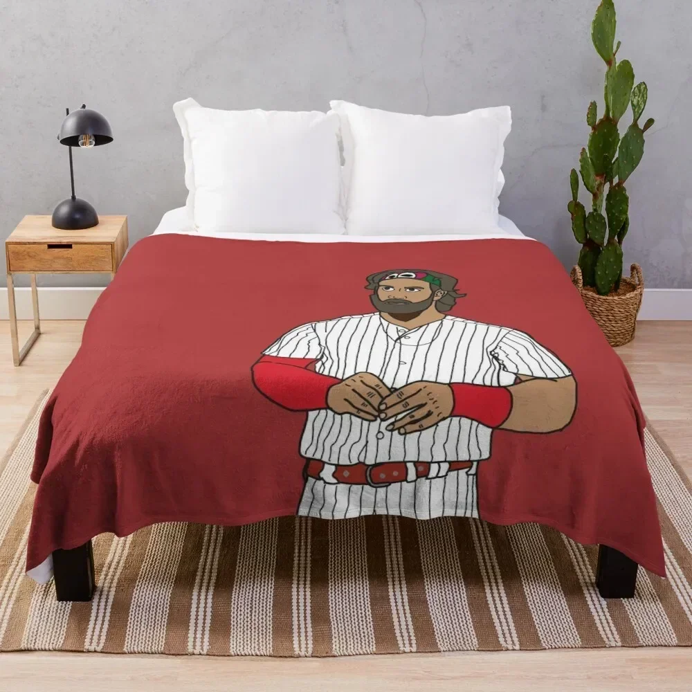 

Bryce Harper Throw Blanket Long Lasting Soft Plush Blanket for Daily Use