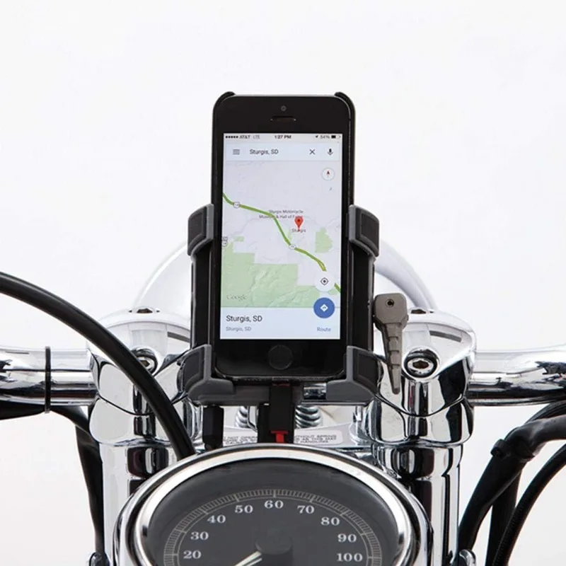 

Ciro 50214 Chrome Handlebar Mount for Smartphones and GPS Devices