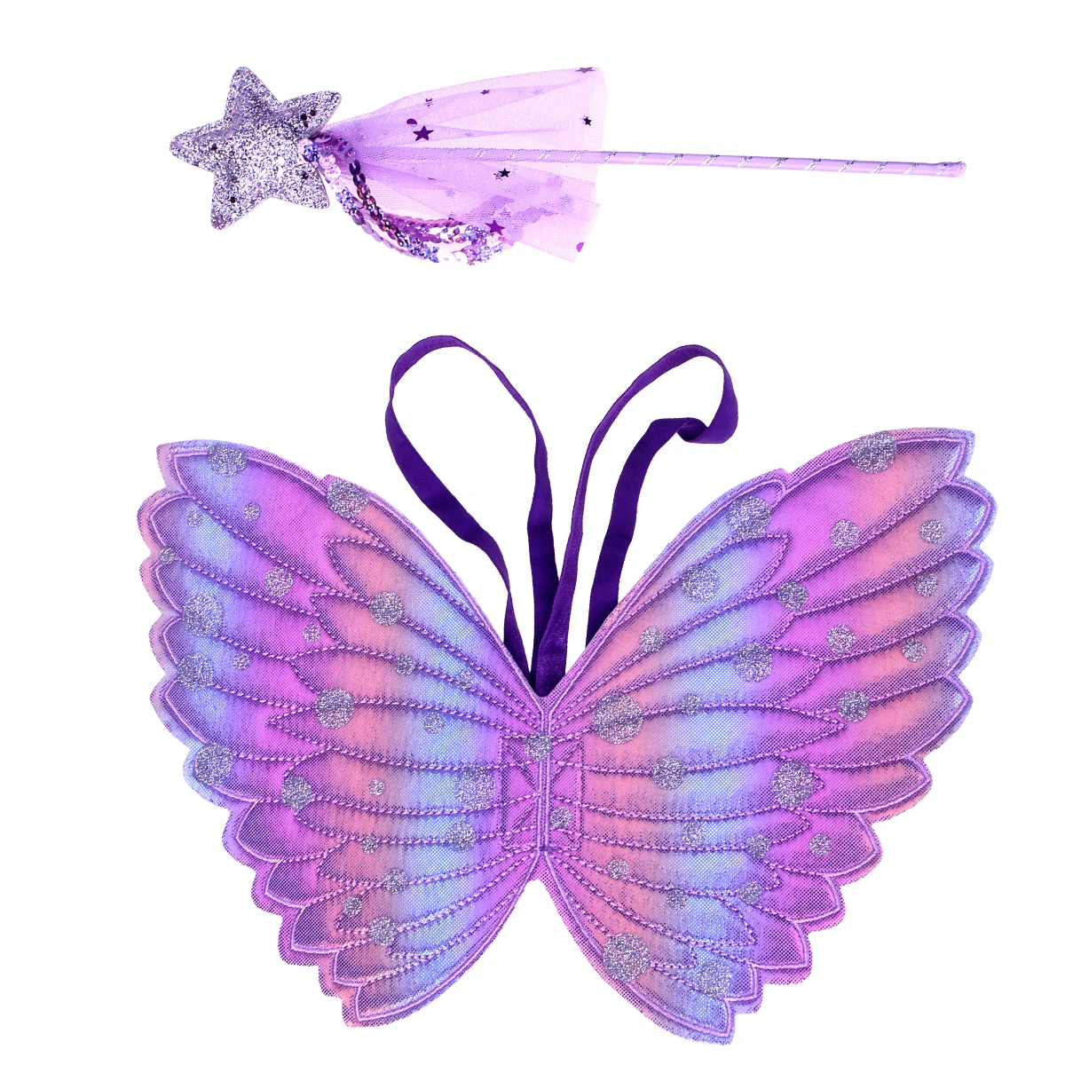 

Butterfly Wing Props Single Layer Fairy Wings Purple Girls Cosplay Accessory Children Wands Halloween Party Costumes