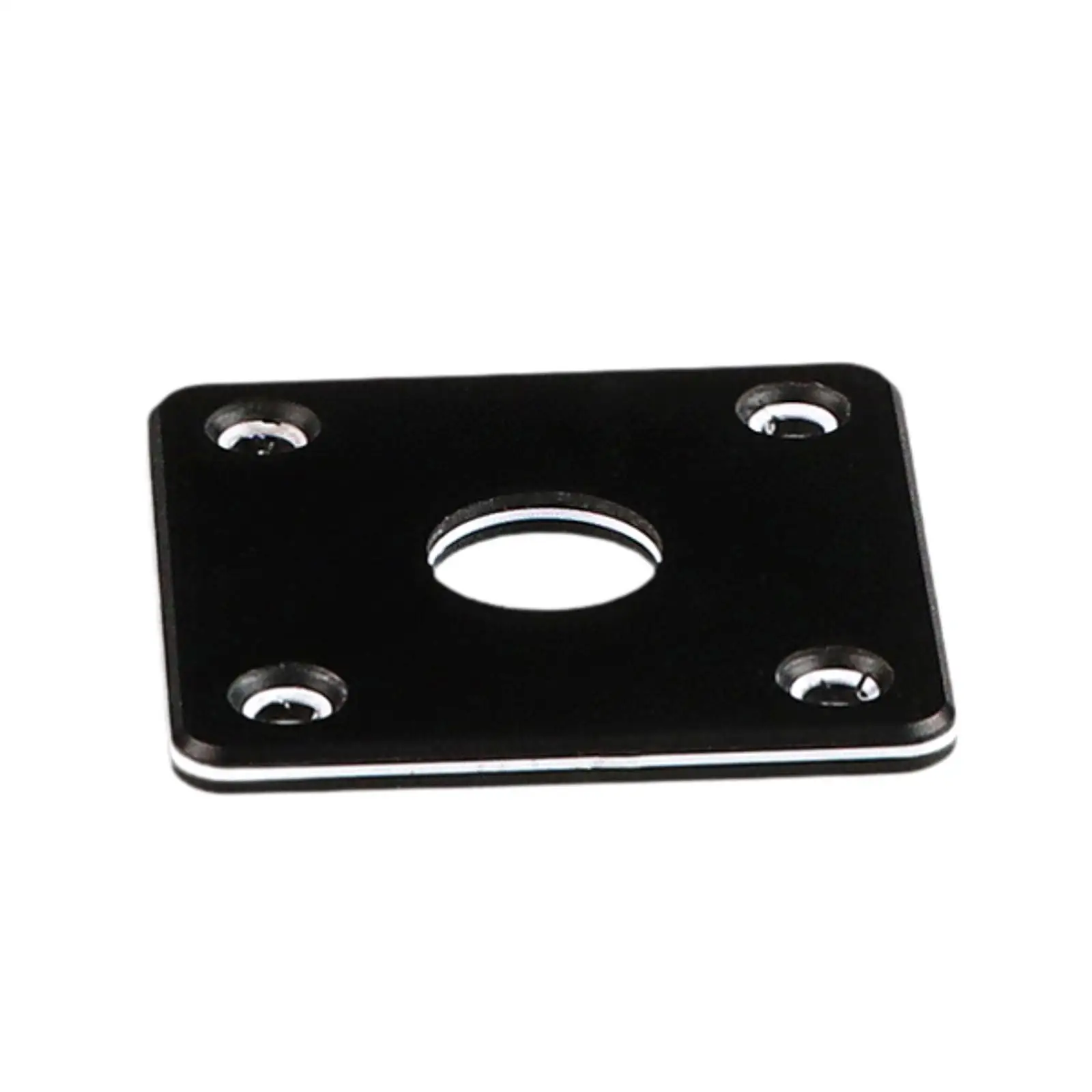 Jackplate para guitarra eléctrica, parte inferior plana, ligera, resistente, piezas de repuesto para instrumentos musicales, placa Jack de Base plana