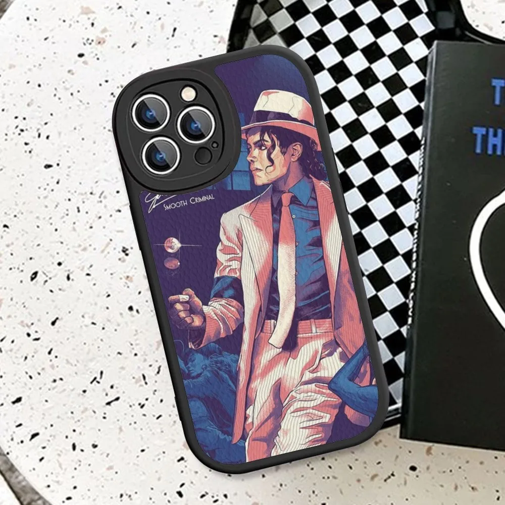 Singer M-Michael J-Jackson Phone Case Hard Leather For IPhone 16 15 14 13 12 Mini 11 14 Pro Max Xs X Xr 7 8 Plus Fundas