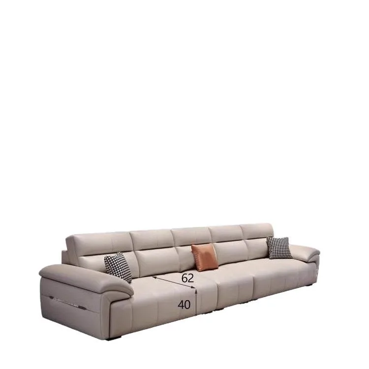 

Italian style, creamy style, cat scratching skin, sofa, living room, straight row, modern, simple, genuine leather