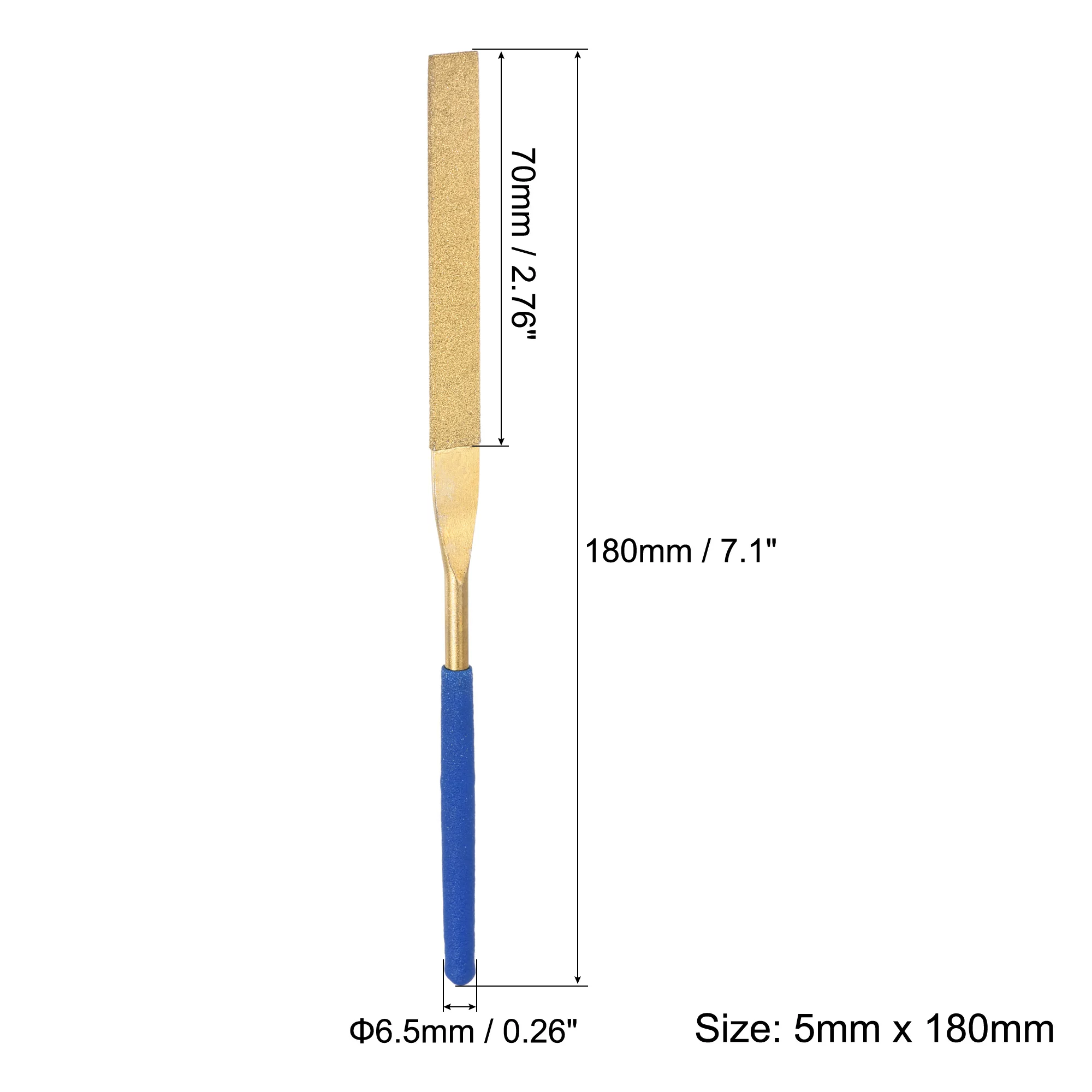 10pcs 5x180mm Diamond Needle File Set Flat Files Titanium Coated Tools Ceramic Crafts DIY Wood Rasp File Needle for Glass Metal