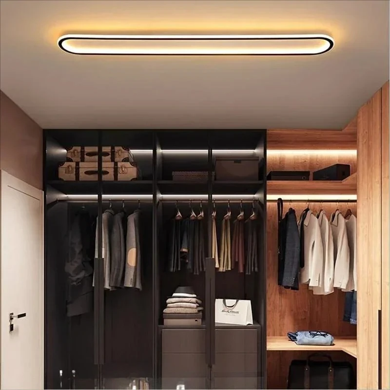 Minimalist Acrylic LED Strip Chandelier Suitable for Bedroom Balcony Corridor Lighting Modern Living Room Light and Kitchen De