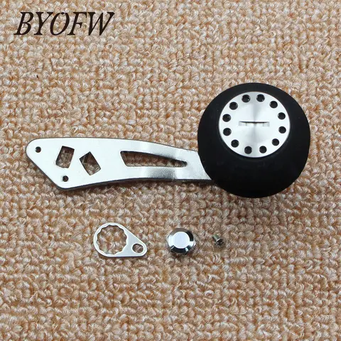 BYOFW 알루미늄 싱글 베이트 캐스팅 낚시 릴 핸들, 마이크로 지깅 그립, 블랙 EVA 손잡이 교체 액세서리, 고강도 도구