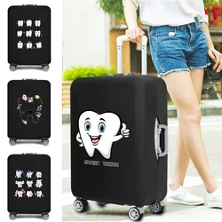 Teeth Print Luggage Cover Thicker Elastic Suitcase Cover Protector Apply To 18''-28'' Suitcase Cover Travel Accessories Luggage