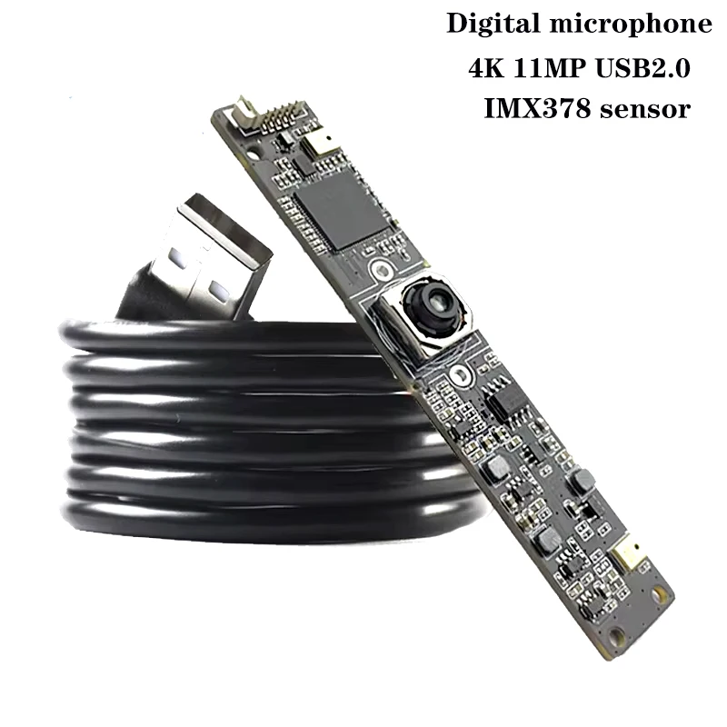 

11MP HD 4K USB2.0 camera module IMX378 sensor AF FF Digital microphone Drive-free plug and play 80 120 150 degrees For shooting