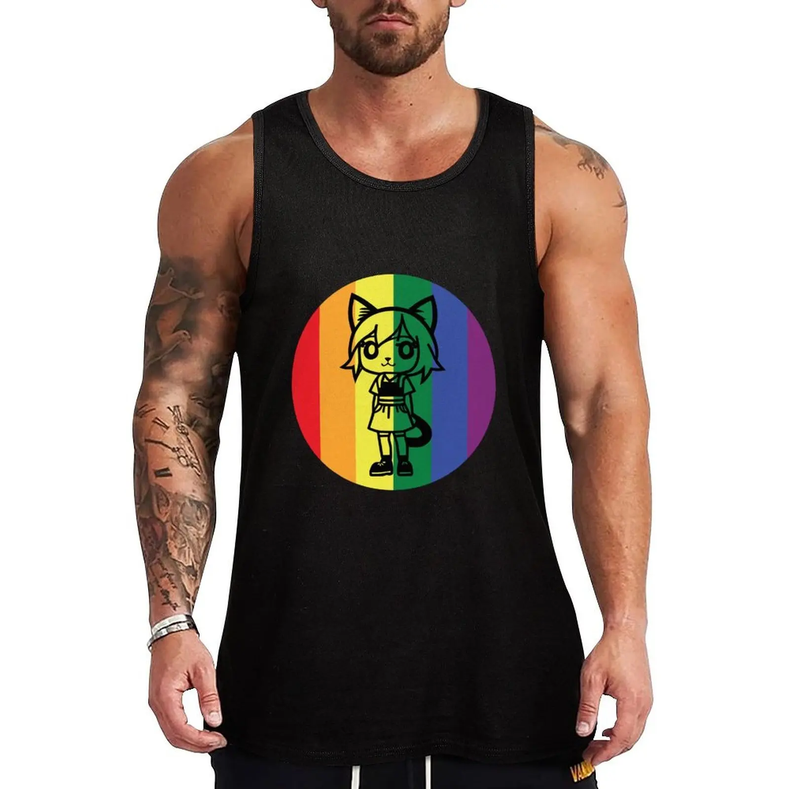 

cat furry Tank Top Casual Graphic Tank Top Print Design Sleeveless Top