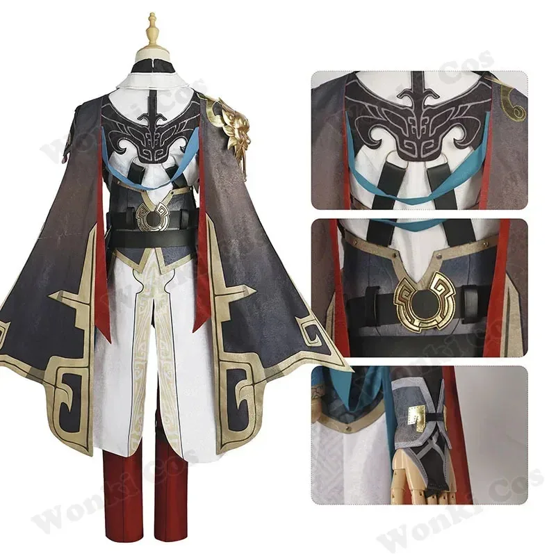 Jingyuan Cosplay Costume Star Rail Wig Hair Jing Yuan Cosplay Costumes Wig Boots Shoes Full Set Party Outfits Accessories