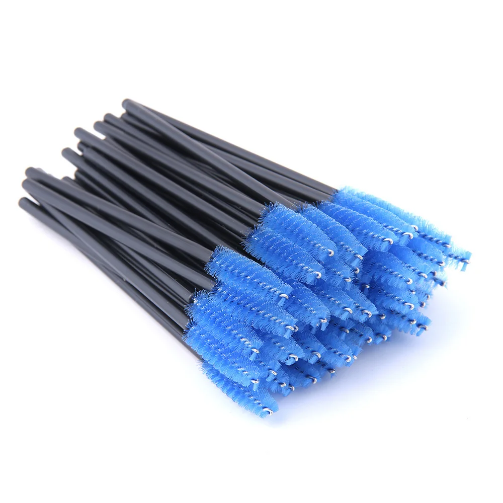 50 pz pennello per ciglia usa e getta estensione ciglia pennello per sopracciglia Mascara bacchette applicatore Spoolers ciglia trucco cosmetico