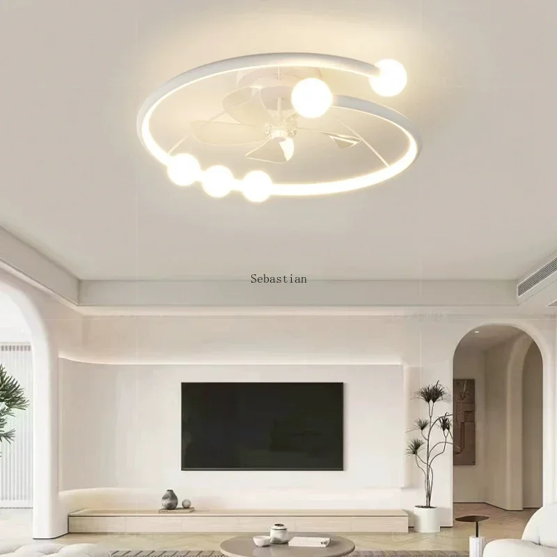 Minimalist Fan Ceiling Light, Living Room, Dining Room, Intelligent Fan Light, Full Spectrum Eye Protection, Bedroom Light