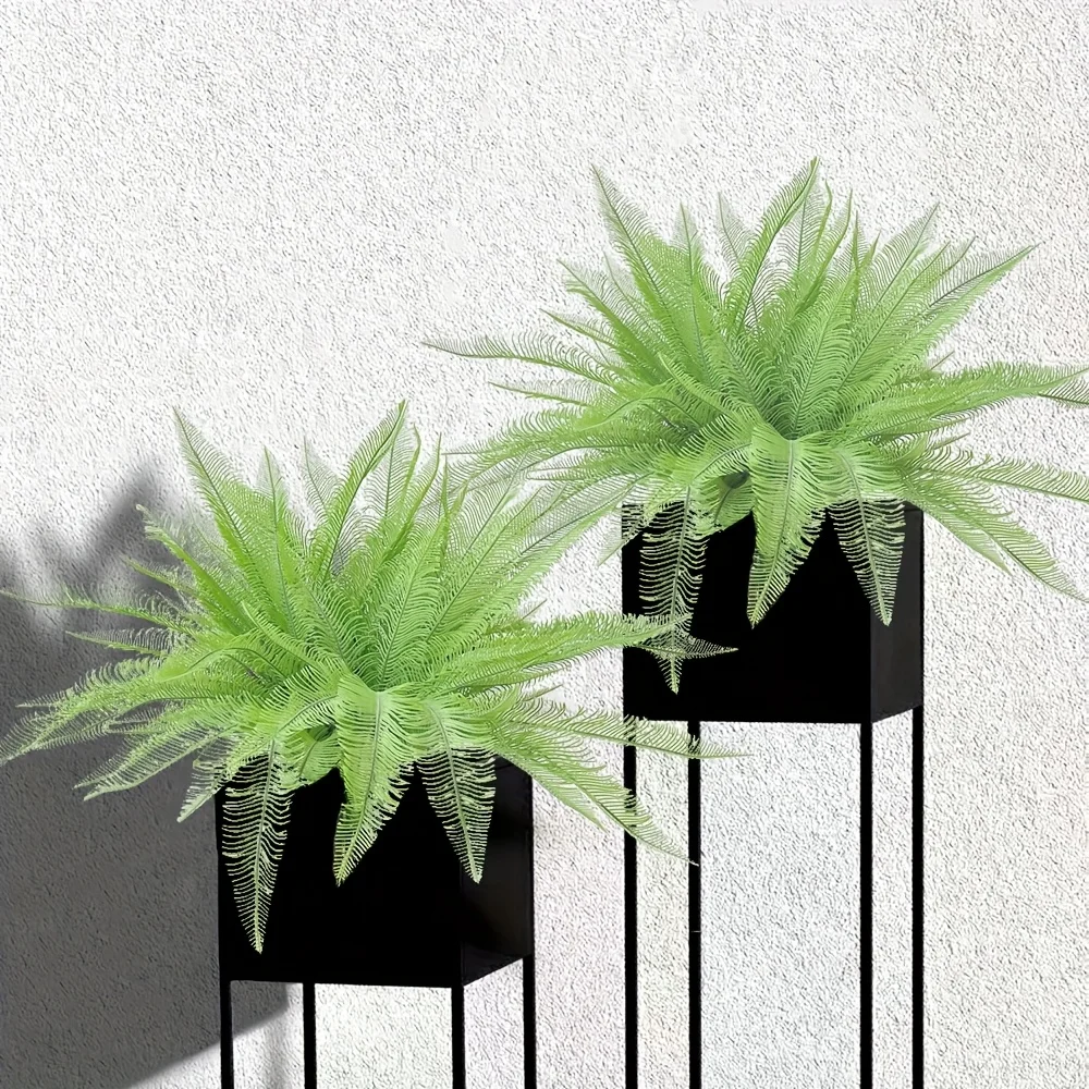

30 Leaves Lifelike Fake Fern Plants UV Resistant Artificial Boston Ferns for Outdoor Indoor Large Fake Greenery Plants