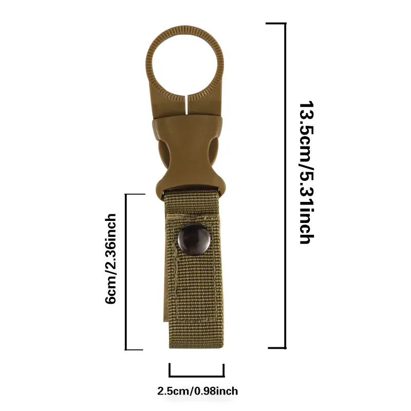 1 PC Tactical Webbing Water Bottle Hanging Buckle Multifunctional Climbing Buckle Portable Water Bottle Quick Hanging Mineral WA