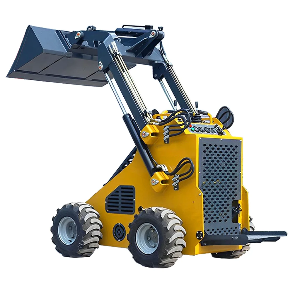 USA Mini Skid Steer Loader With Bucket Compact 26HP Mini Skid Steer Wheeled Loader Attachment EPA Petrol Engine On Sale