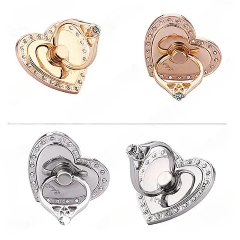 Heart-shaped Diamond Mobile Phone Holder  Phone Ring Holder Accessories