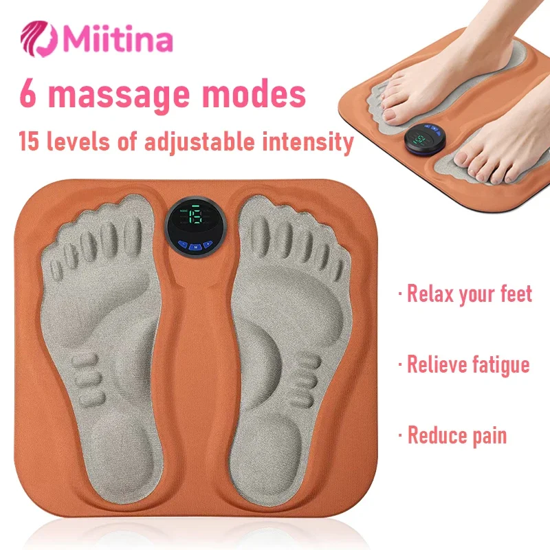 

3D Smart Foot Massage Pad Feet Massager 6 Modes 15 LevelsImprove Blood Circulation Relax Muscles Slim Legs Foot Pad Rechargeable