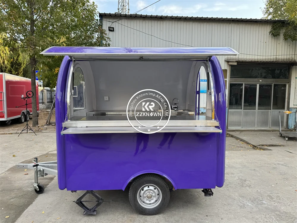 Street Food Trailer Mobile Coffee Shop Snack Pizza Cart Concession Fast Food Truck Van Ice Cream Hot Dog Kiosk Fully Equipped - Image 5
