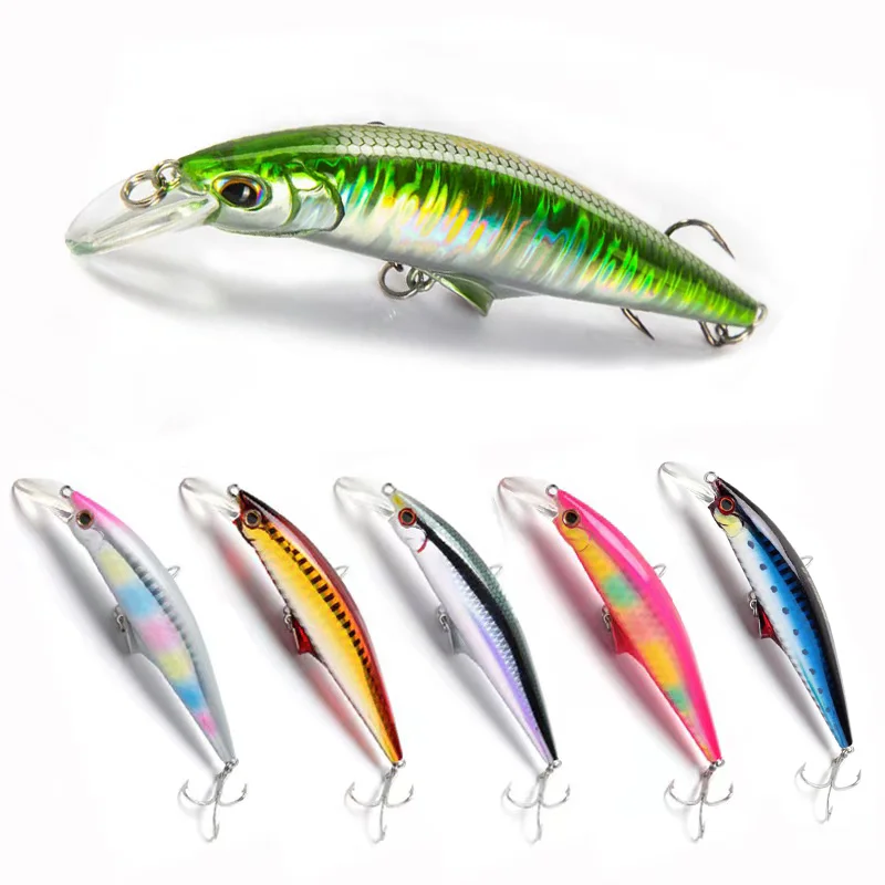 Rooblinos 12CM New Sinking Minnow Fishing Lure Bass Baits Seabass Pike Isca Artificial Pesca Accesorios Mar Peche En Mer Leurre image 2