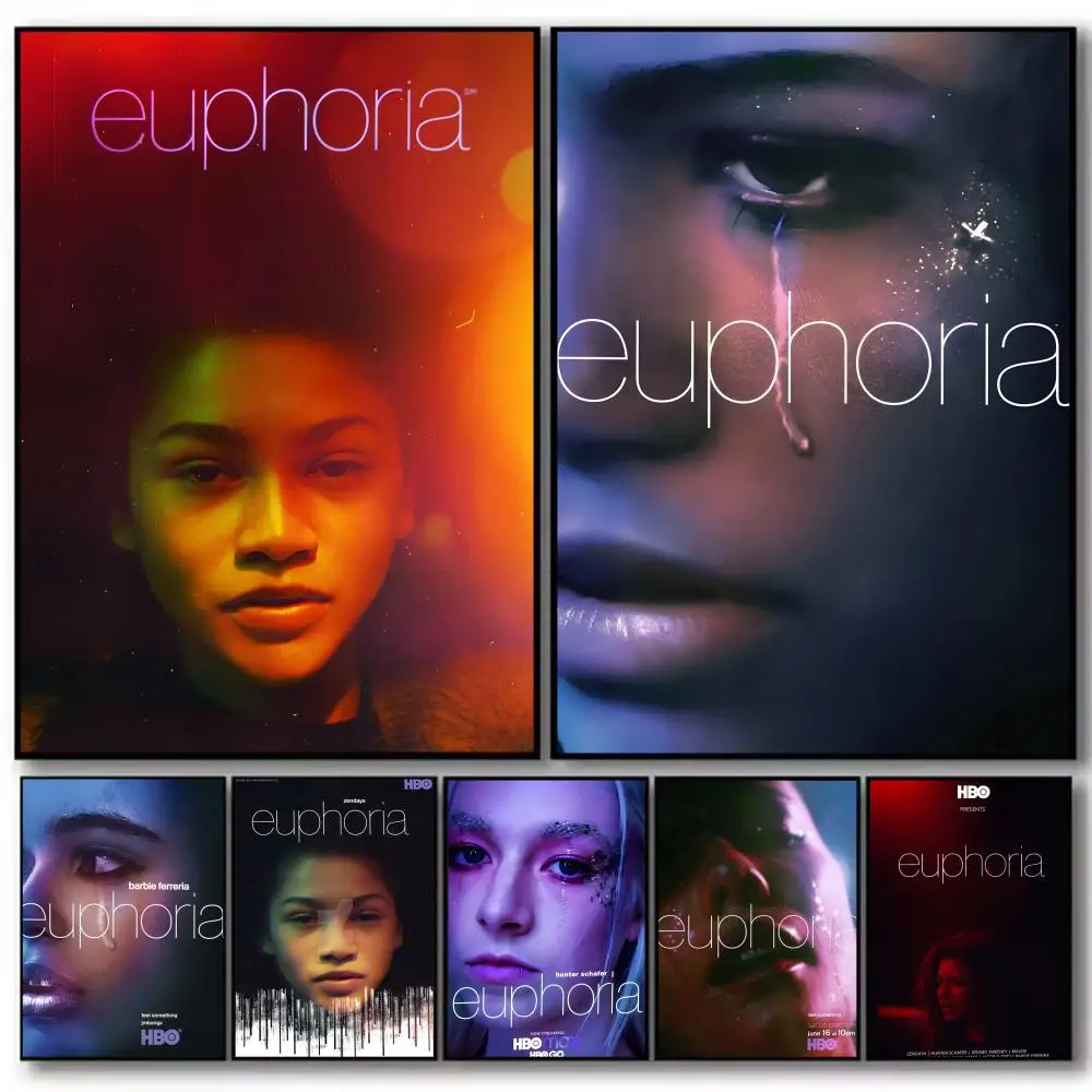 Affiche de la série télévisée Euphoria S3, autocollants haute définition, adaptés à la chambre à coucher, au salon, à la décoration de la maison