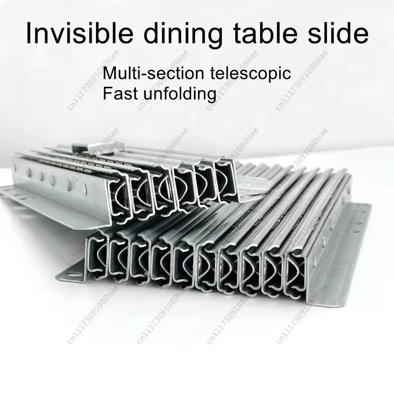 Invisible dining table telescopic guide sliding dining table slide aluminum alloy multifunctional folding extension